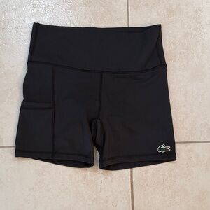 Lacoste Women's Black Bike Shorts